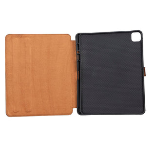Stage abnehmbare Lederhülle für das iPad Pro 12.9" (4+5 & 6 Gen.) in Vintage Braun