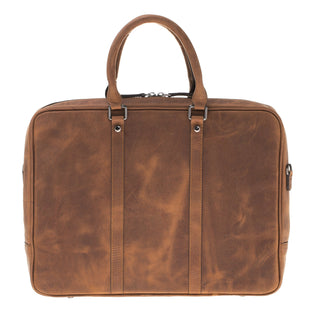 Solo Pelle Leder Aktentasche I Businesstasche I Arbeitstasche I Reisetasche I Tasche Sardis in Vintage Braun