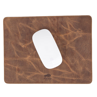 Solo Pelle - Hochwertiges Leder Mousepad 26x20 cm - Cognac Braun