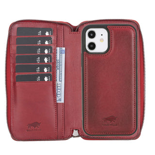 Solo Pelle Ledergeldbörse mit Scheinfach und Münzfach für Diverse Mobilgeräte 6.1 - Camel Braun