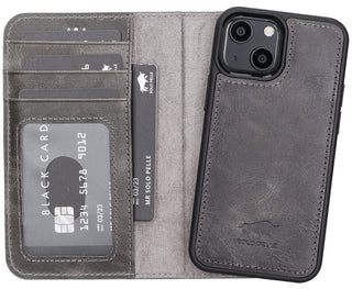 Solo Pelle iPhone 13 in 6.1 Zoll abnehmbare Hülle (2in1) inkl. "Harvard" - Vintage Braun