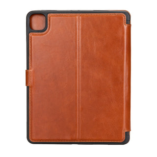 Solo Pelle Leder Hülle geeignet für Apple iPad Pro 11 I passend für 2. 3. 4. Generation  " Harvard "  - Cognac Braun