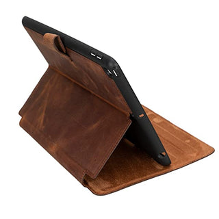 Solo Pelle Leder Hülle geeignet für Apple iPad Pro 10.2 9.Generation. Unterstützt Pencil 2 "Stage" - Vintage Braun
