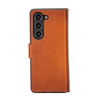 Solo Pelle Lederhülle kompatibel Samsung Galaxy Z Fold 5 5G Hülle - Cognac Braun