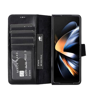 Solo Pelle Lederhülle kompatibel Samsung Galaxy Z Fold 5 5G Hülle - Cognac Braun
