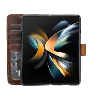 Solo Pelle Lederhülle kompatibel Samsung Galaxy Z Fold 5 5G Hülle - Cognac Braun