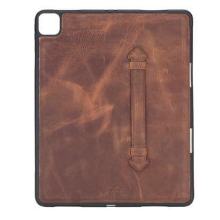 Solo Pelle Leder Hülle geeignet für Apple iPad Pro 12.9 I passend für 4. 5. 6. Generation. Unterstützt Pencil 2  "Stanford" -  Cognac Braun