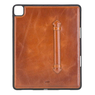 Solo Pelle Leder Hülle geeignet für Apple iPad Pro 12.9 I passend für 4. 5. 6. Generation. Unterstützt Pencil 2  "Stanford" -  Schwarz