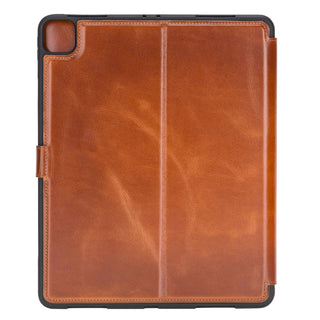 Harvard abnehmbare Lederhülle für das iPad Pro 12.9" (5 & 6 Gen.) in Cognac Braun