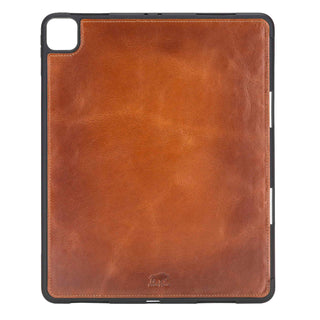 Harvard abnehmbare Lederhülle für das iPad Pro 12.9" (5 & 6 Gen.) in Cognac Braun