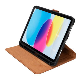 Solo Pelle Leder Hülle geeignet für Apple iPad Pro 10.2 I passend für die 9.Generation. Unterstützt Pencil 2 Model: Stage (Cognac Braun)