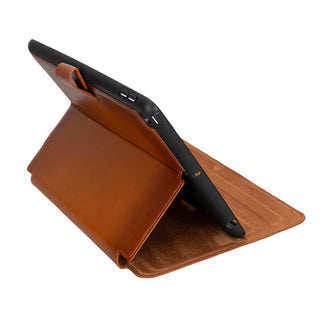 Solo Pelle Leder Hülle geeignet für Apple iPad Pro 10.2 I passend für die 9.Generation. Unterstützt Pencil 2 Model: Stage (Cognac Braun)