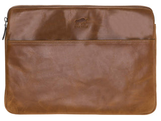 Solo Pelle Ledertasche für das Apple MacBook Pro und Air 13 Zoll, 12 Zoll & iPad Pro 12,9 Zoll Lederhülle Case Hülle Awenta aus echtem Leder in Cognac Braun