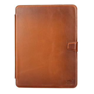 Solo Pelle Leder Hülle geeignet für Apple iPad Pro 10.2 I passend für die 9.Generation. Unterstützt Pencil 2 Model: Stage (Cognac Braun)