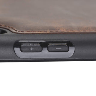 Solo Pelle Hülle geeignet für Apple iPad 10.2 (7 + 8 Generation) Echtleder Case aus echtem Leder. Unterstützt Pencil inkl. Ledergriff (Cognac Braun Burned)