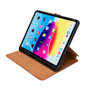 Solo Pelle Leder Hülle geeignet für Apple iPad Pro 11 I passend für 2. 3. 4. Generation "Stage"  - Cognac Braun