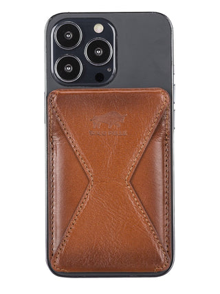 Solo Pelle Kartenetui + magnetische Mini Geldbörse Leder Hülle Ledertasche Backcover - Vintage Braun