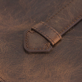 Solo Pelle Hülle geeignet für Apple iPad Air 5 in 10.9 (4 + 5 Generation) Echtleder Case aus echtem Leder. Unterstützt Pencil inkl. Ledergriff (Cognac Braun Burned)