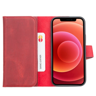 Santa iPhone 12 Mini Leather Detachable Wallet Case