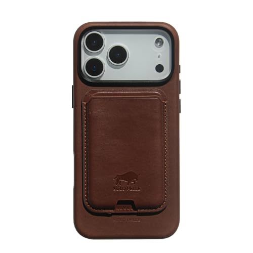Solo Pelle Lederhülle für das iPhone 17 Pro Max in 6.9 Zoll Vintage Braun + Kartenetui Princeton Case Leder Hülle Ledertasche Backcover aus echtem Leder geeignet für MagSafe Zubehör Lifestyle