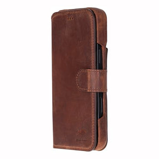 Solo Pelle Camelbraun Lederhülle kompatibel für iPhone 17 Pro Max in 6.9 Zoll abnehmbare Hülle (2in1) inkl. Kartenfächer geeignet für MagSafe Zubehör