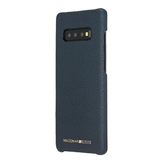 Maison de Noblesse kompatibel mit Samsung S10 Lederhülle Ledertasche Backcover Ultra Slim (Navyblau)