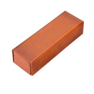 Solo Pelle Faltbares Brillenetui aus echtem Leder, tragbare Brillenbox zum falten, Brillen Etui mit Magnetverschluss Sonnenbrillenetui für Herren Damen Kinder