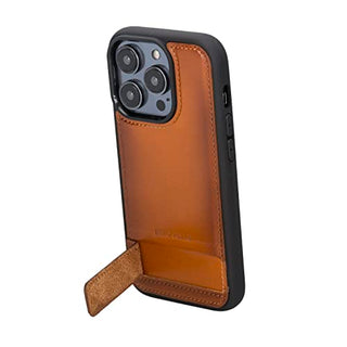 Solo Pelle Lederhülle für das iPhone 14 Pro in 6.1 Zoll Case Leder Hülle Ledertasche Backcover aus echtem Leder mit Standfunktion Stanford Base