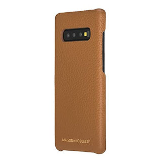 Maison de Noblesse kompatibel mit Samsung S10 Lederhülle Ledertasche Backcover Ultra Slim (Braun)