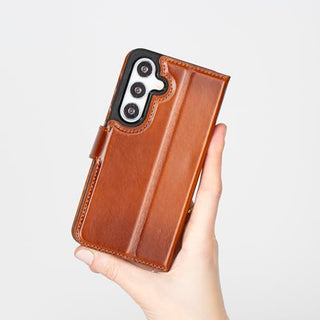 Solo Pelle Lederhülle Harvard kompatibel für das Samsung Galaxy S25 RFID inklusive abnehmbare Hülle mit integrierten Kartenfächern RFID