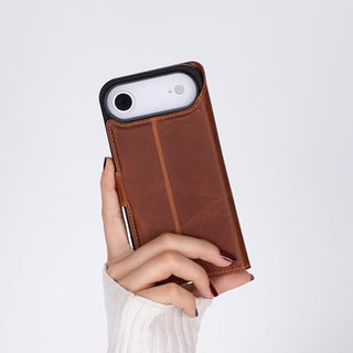 Solo Pelle Lederhülle kompatibel für iPhone Air in 6.5 Zoll abnehmbare Hülle (2in1) inkl. Kartenfächer geeignet für MagSafe Zubehör