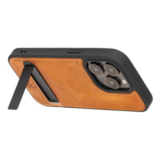 Solo Pelle Lederhülle für das iPhone 15 Pro 6.1 Zoll Drop Case Case Leder Hülle Ledertasche Backcover aus echtem Leder