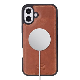 Solo Pelle Lederhülle für das iPhone 16 Plus in 6.7 Zoll Stanford Case Leder Hülle Ledertasche Backcover aus echtem Leder geeignet für MagSafe Zubehör