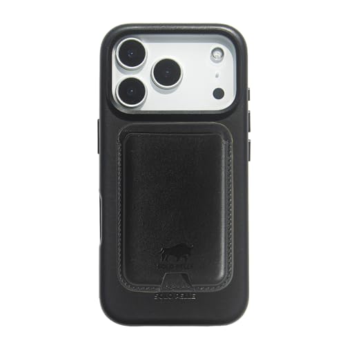 Solo Pelle Lederhülle für das iPhone 17 Pro Max in 6.9 Zoll Schwarz + Kartenetui Princeton Case Leder Hülle Ledertasche Backcover aus echtem Leder geeignet für MagSafe Zubehör Lifestyle