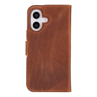 Solo Pelle Lederhülle kompatibel für iPhone 16 in 6.1 Zoll abnehmbare Hülle (2in1) inkl. Kartenfächer geeignet für MagSafe Zubehör
