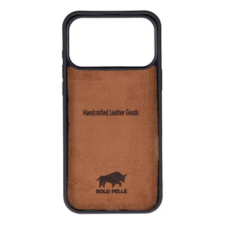 Solo Pelle Camel Braun Lederhülle für das iPhone 17 Pro in 6.3 Zoll Stanford Case Leder Hülle Ledertasche Backcover aus echtem Leder geeignet für MagSafe Zubehör