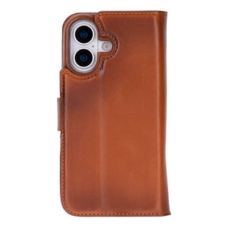 Camelbraun Solo Pelle Lederhülle kompatibel für iPhone 17 in 6.3 Zoll abnehmbare Hülle (2in1) inkl. Kartenfächer geeignet für MagSafe Zubehör