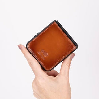 Solo Pelle Lederhülle für das Samsung Galaxy Z Flip 6 Hülle aus echtem Leder, Model: Stanford klappbar