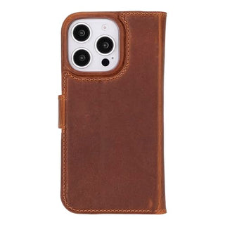 Solo Pelle Lederhülle kompatibel für iPhone 16 Pro in 6.3 Zoll abnehmbare Hülle (2in1) inkl. Kartenfächer geeignet für MagSafe Zubehör