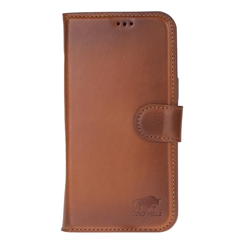 Camelbraun Solo Pelle Lederhülle kompatibel für iPhone 17 in 6.3 Zoll abnehmbare Hülle (2in1) inkl. Kartenfächer geeignet für MagSafe Zubehör