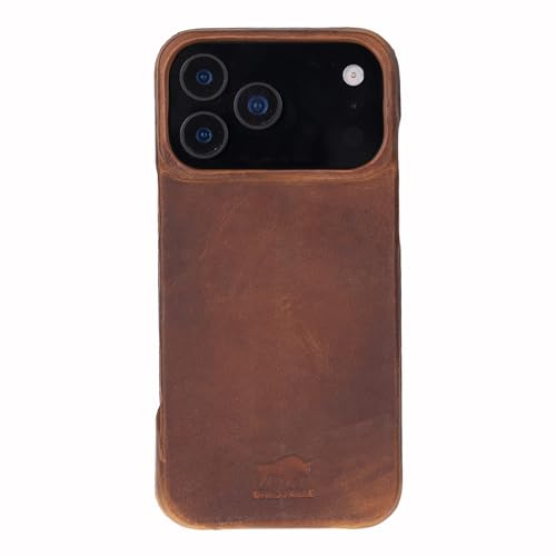 Solo Pelle Camel Braun Lederhülle kompatibel für iPhone 17 Pro in 6.3 Zoll abnehmbare Hülle (2in1) inkl. Kartenfächer geeignet für MagSafe Zubehör