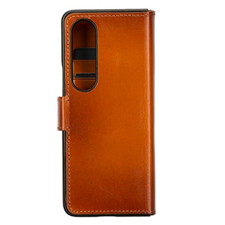 Solo Pelle Lederhülle kompatibel Samsung Galaxy Z Fold 4 5G Hülle für Galaxy Z Fold 4 stoßfeste Lederhülle