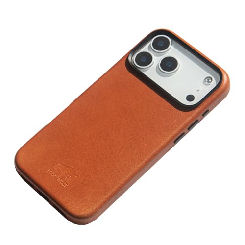 Solo Pelle Lederhülle für das iPhone 17 Pro Max in 6.9 Zoll Cognac Braun  Princeton Case Leder Hülle Ledertasche Backcover aus echtem Leder geeignet für MagSafe Zubehör