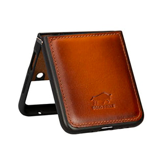 Solo Pelle Lederhülle für das Samsung Galaxy Z Flip4 Flip 4 Hülle aus echtem Leder, Model: Stanford klappbar