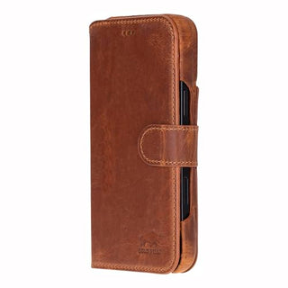 Solo Pelle Camel Braun Lederhülle kompatibel für iPhone 17 Pro in 6.3 Zoll abnehmbare Hülle (2in1) inkl. Kartenfächer geeignet für MagSafe Zubehör