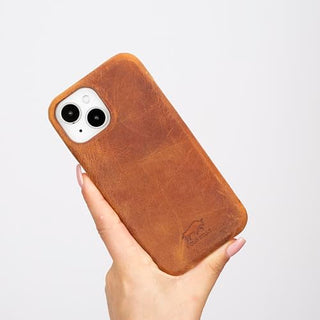 Solo Pelle Lederhülle für das iPhone 15 in 6.1 Zoll Princeton Case Leder Hülle Ledertasche Backcover aus echtem Leder