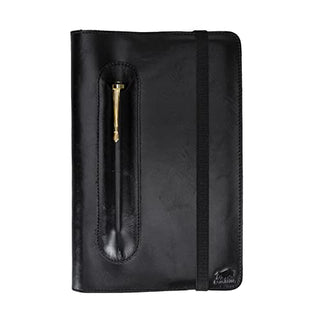 A5 Notizbuch Leder - Nachfüllbares Reisetagebuch aus Handgefertigtem Echtleder - Perfekt als Tagebuch, Notebook, Skizzenbuch oder Lebensplaner - Leather Journal mit Blanko Papier -DIN A5-22x15cm