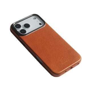 Solo Pelle Lederhülle für das iPhone 17 Pro in 6.3 Zoll Princeton Case Cognac Braun + Kartenetui Leder Hülle Ledertasche Backcover aus echtem Leder geeignet für MagSafe Zubehör