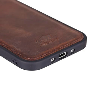 Solo Pelle Camel Braun Lederhülle für das iPhone 17 Pro in 6.3 Zoll Stanford Case Leder Hülle Ledertasche Backcover aus echtem Leder geeignet für MagSafe Zubehör