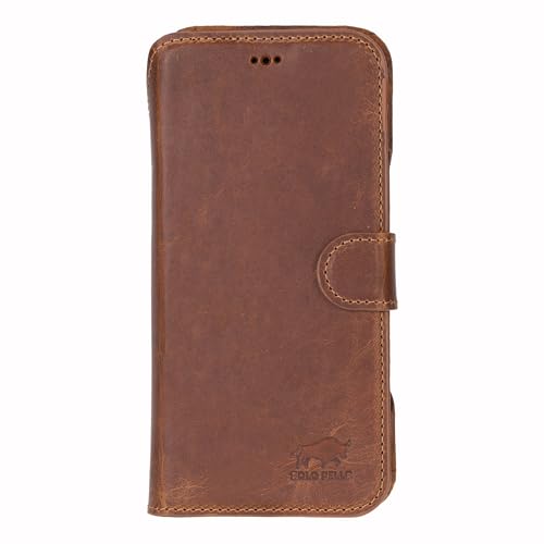 Solo Pelle Camel Braun Lederhülle kompatibel für iPhone 17 Pro in 6.3 Zoll abnehmbare Hülle (2in1) inkl. Kartenfächer geeignet für MagSafe Zubehör